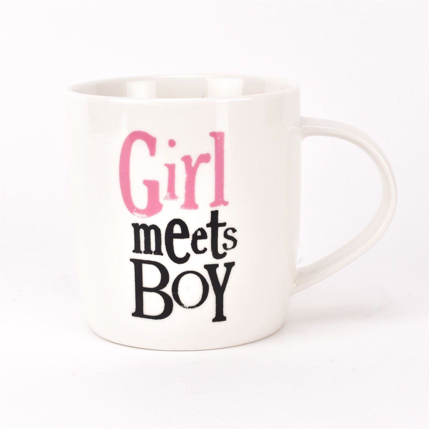 Brightside Girls Meets Boy, Boy Makes Tea Set of 2 Mugs