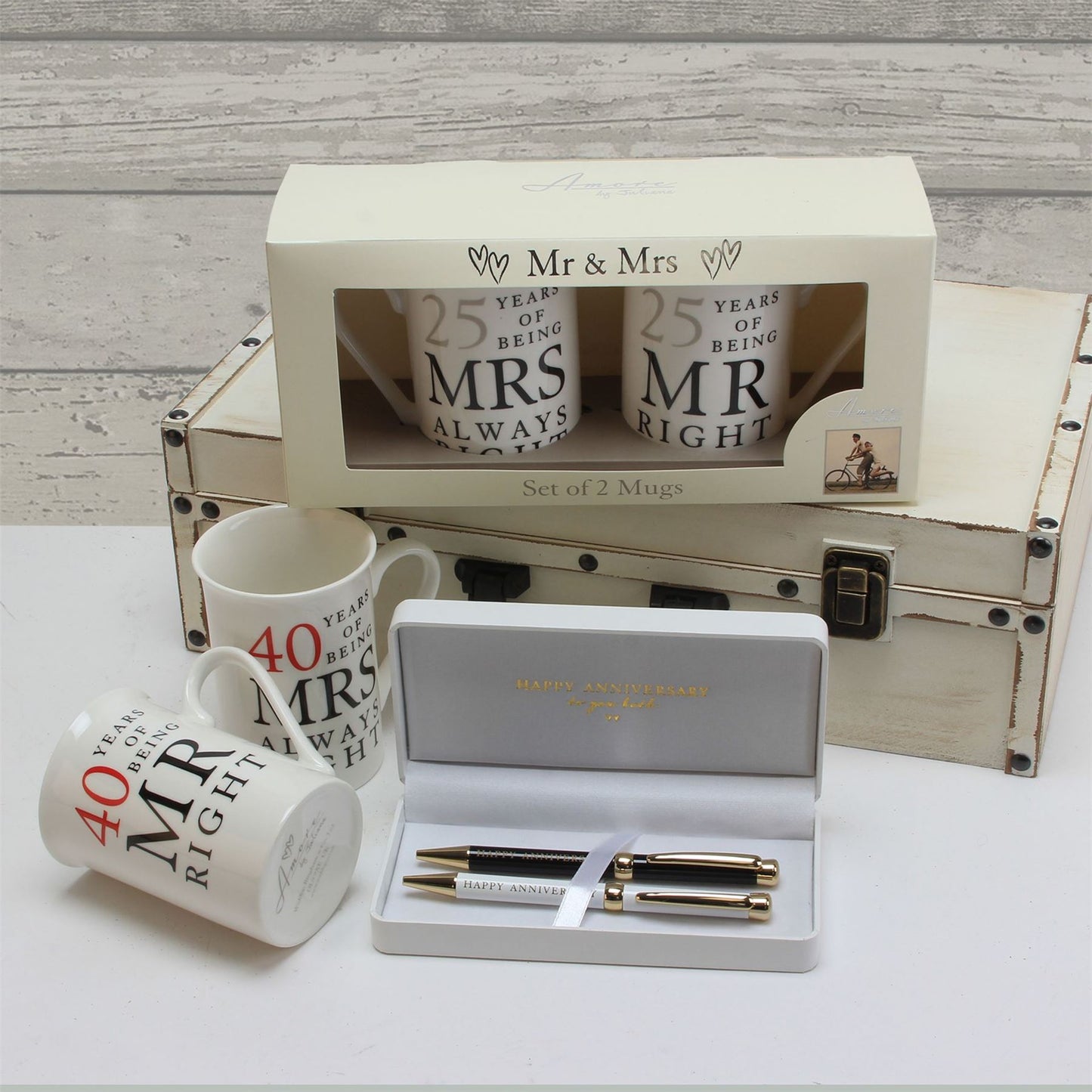 Amore Gift Set - 40 Years Of Mr Right/Mrs Always Right