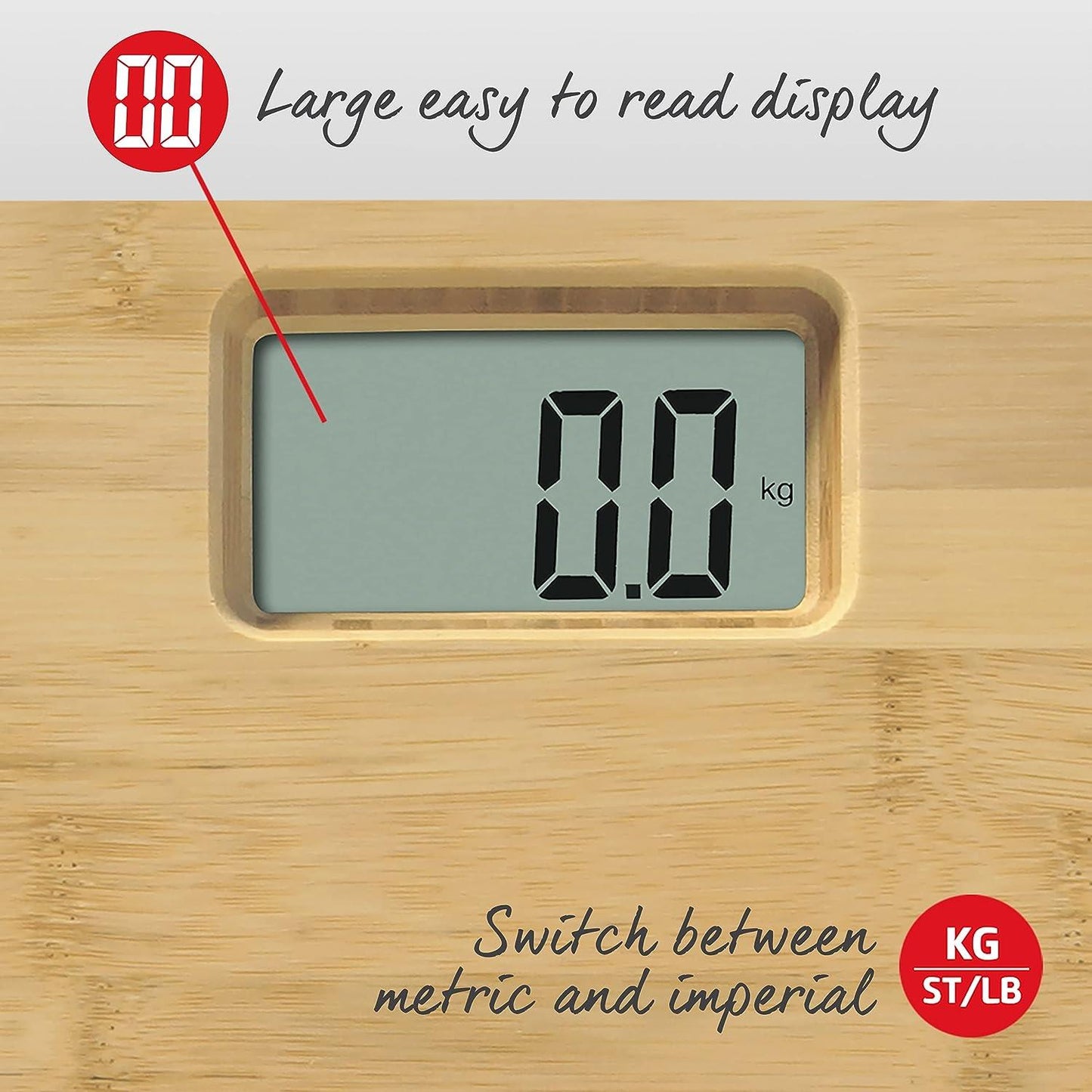 Salter Bamboo Electronic Bathroom Scale