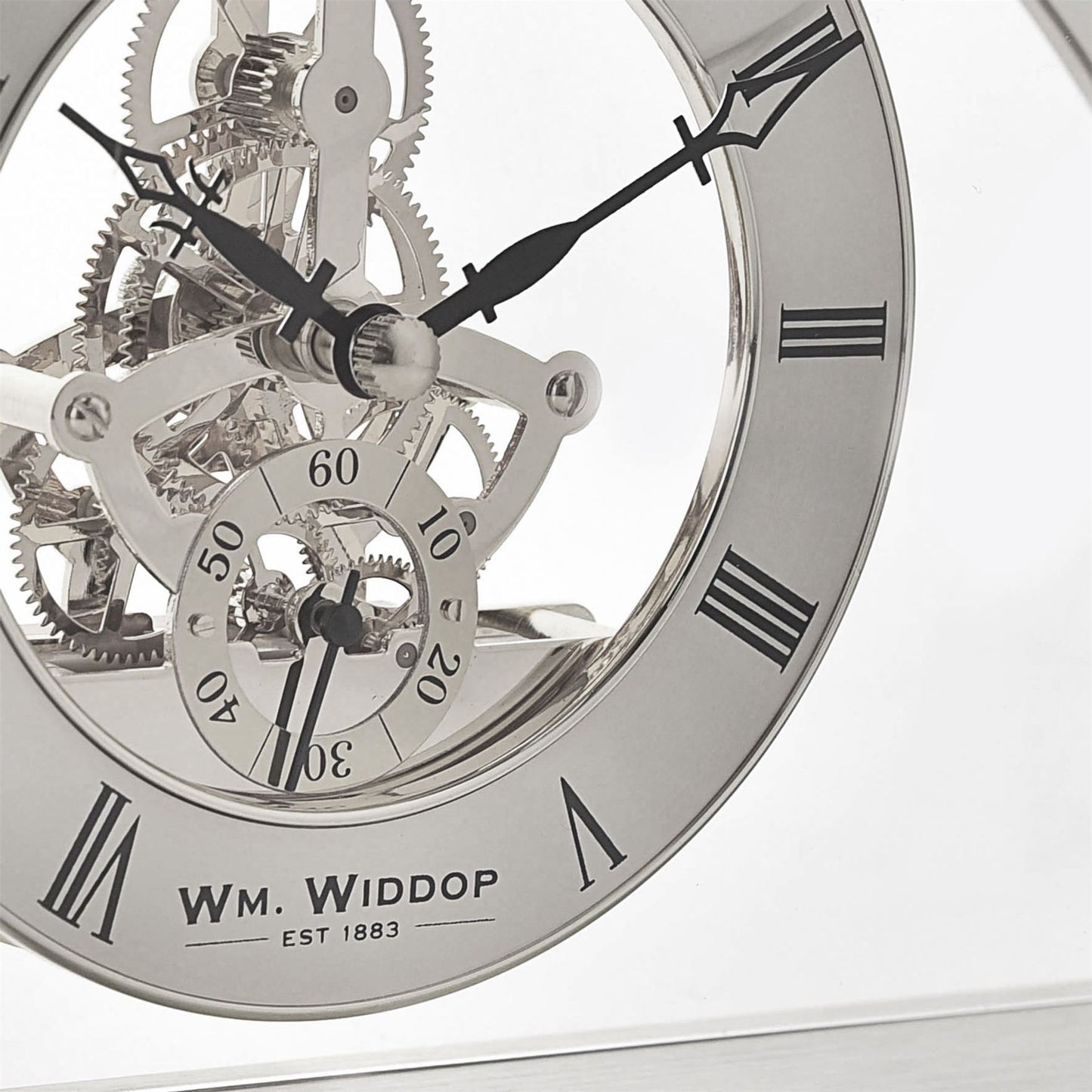 Wm.Widdop Arch Mantel Clock Skeleton Dial Roman W2029 Available Multiple Colour