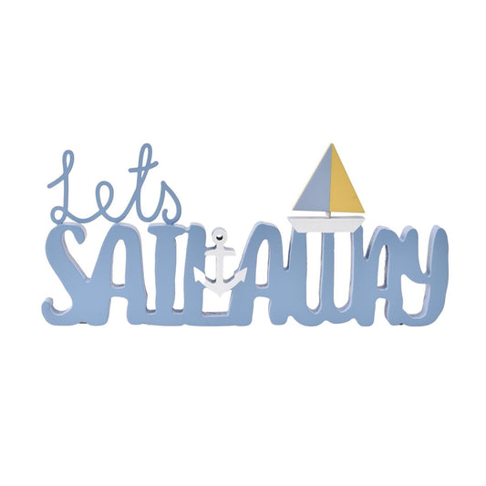 'Love Life' Mantel Plaque - Lets Sail Away 29cm