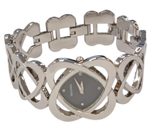 Sekonda Ladies Fasion Bling Blue Dial Silver Bracelet Watch 40466