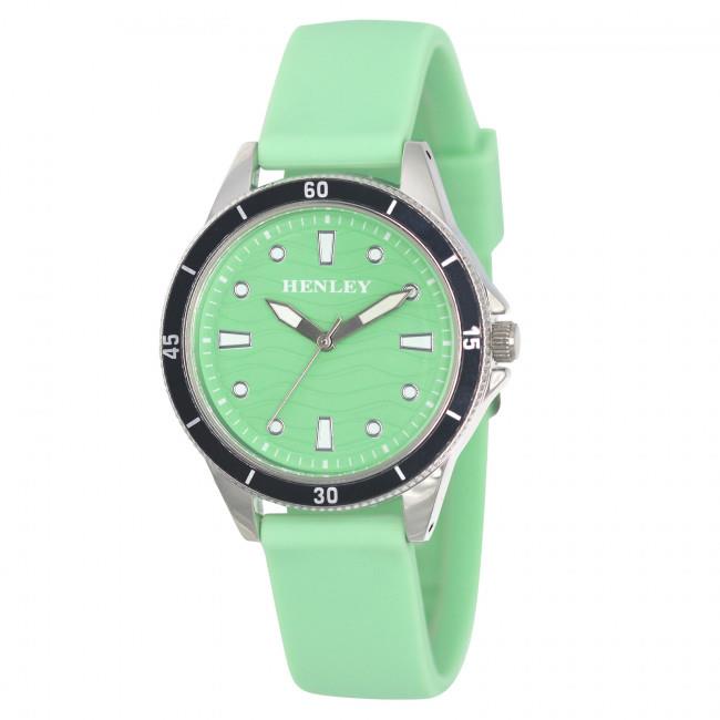 Henley Ladies Wave Rubber Strap Watch H06176 Available Multiple Colour