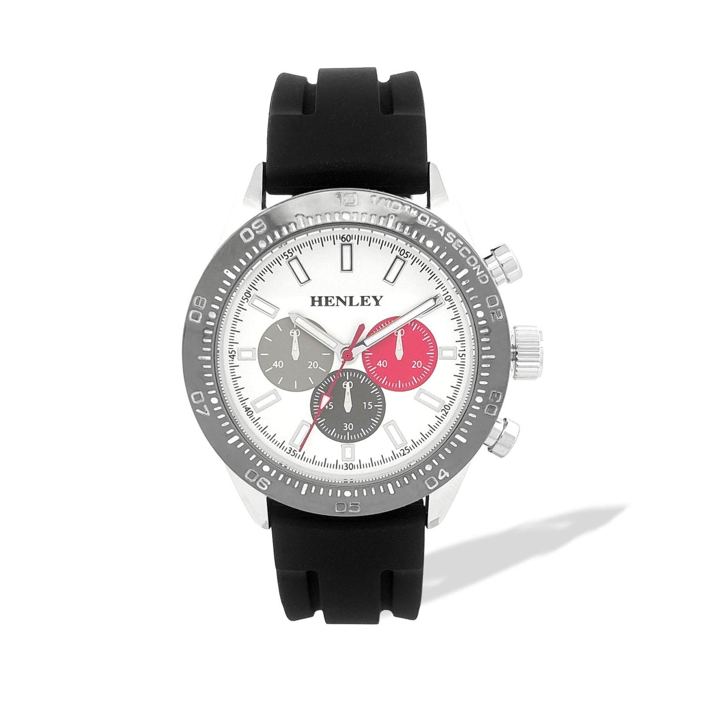 Henley Mens Coloured Eye Silicone Sports Watch - Black/Blue/Orange/Green