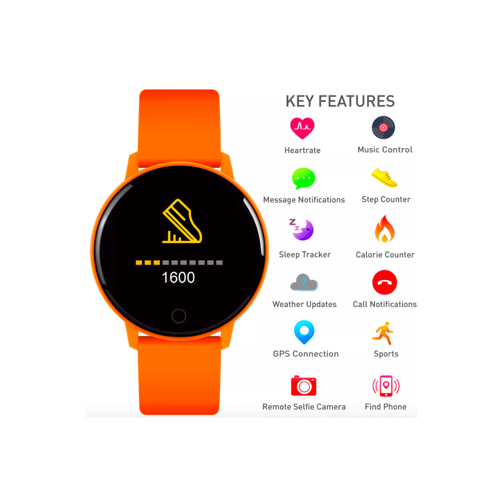 Reflex Active Series 9 Ladies sports Orange Silicone Smart watch RA092116