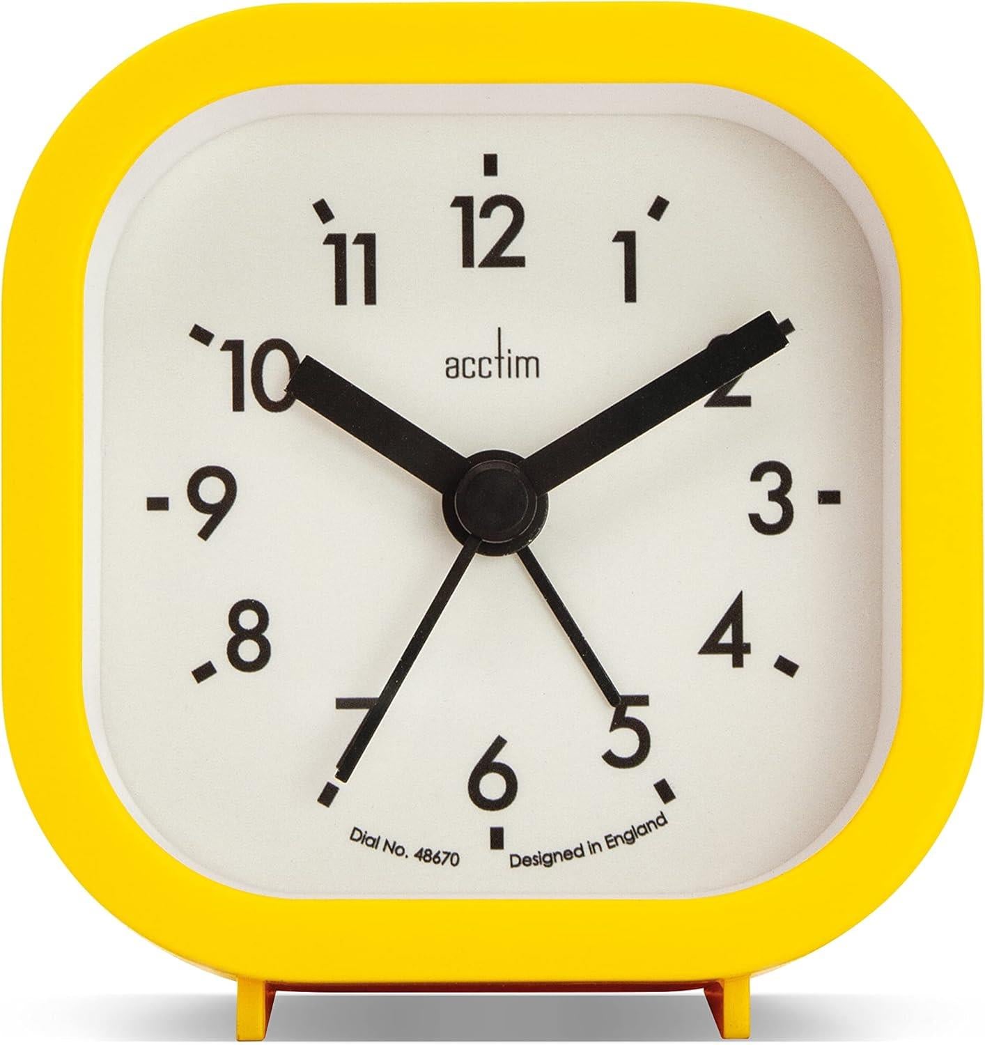 Acctim Robyn Mini Bedside Alarm Clock Available Multiple Colour