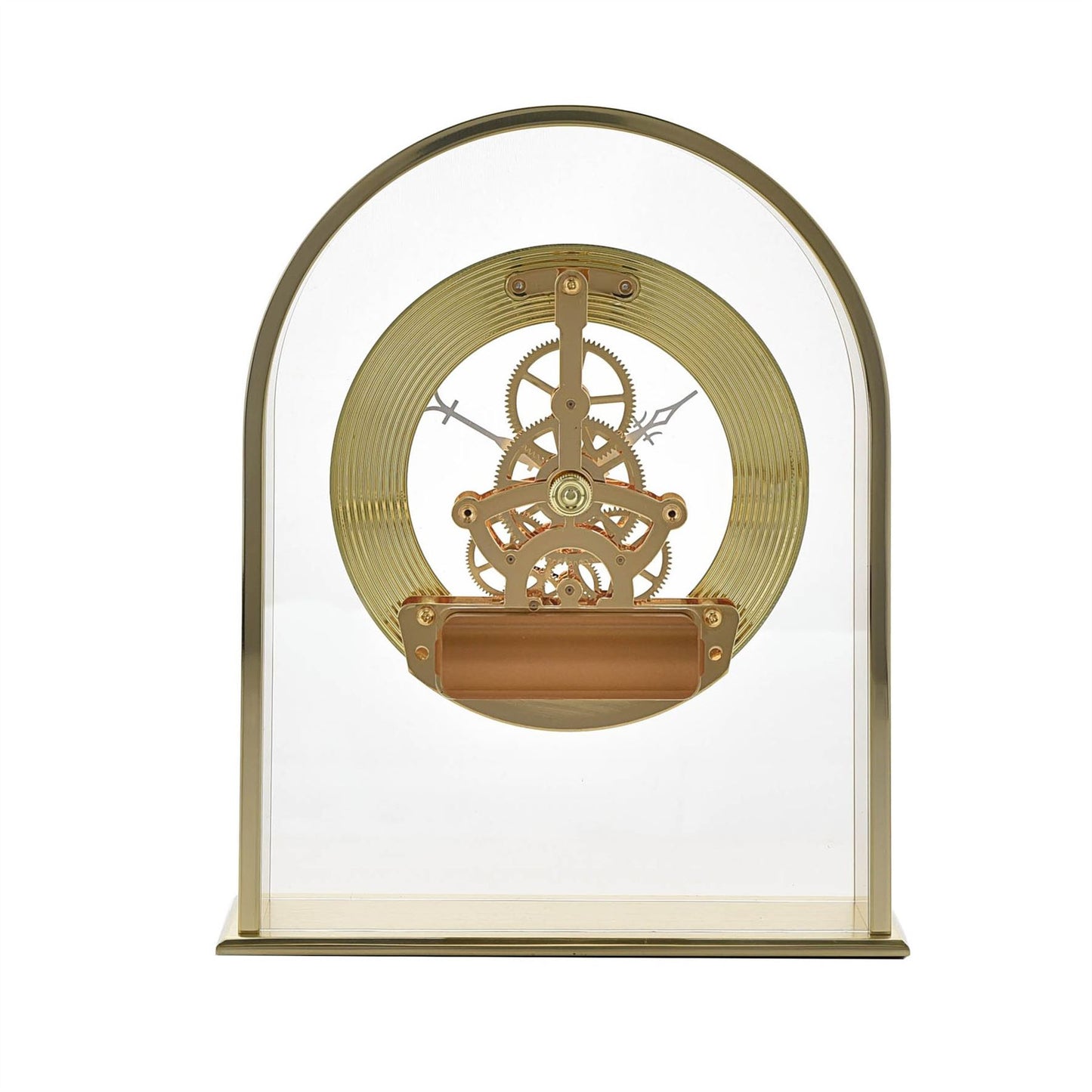 Wm.Widdop Arch Mantel Clock Skeleton Dial Roman W2028 Available Multiple Colour