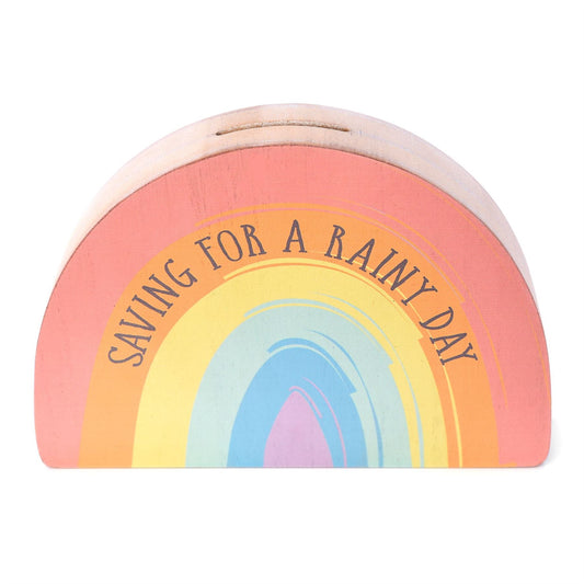 Petit Cheri Rainbow Shape Money Box "Saving For a Rainy Day"