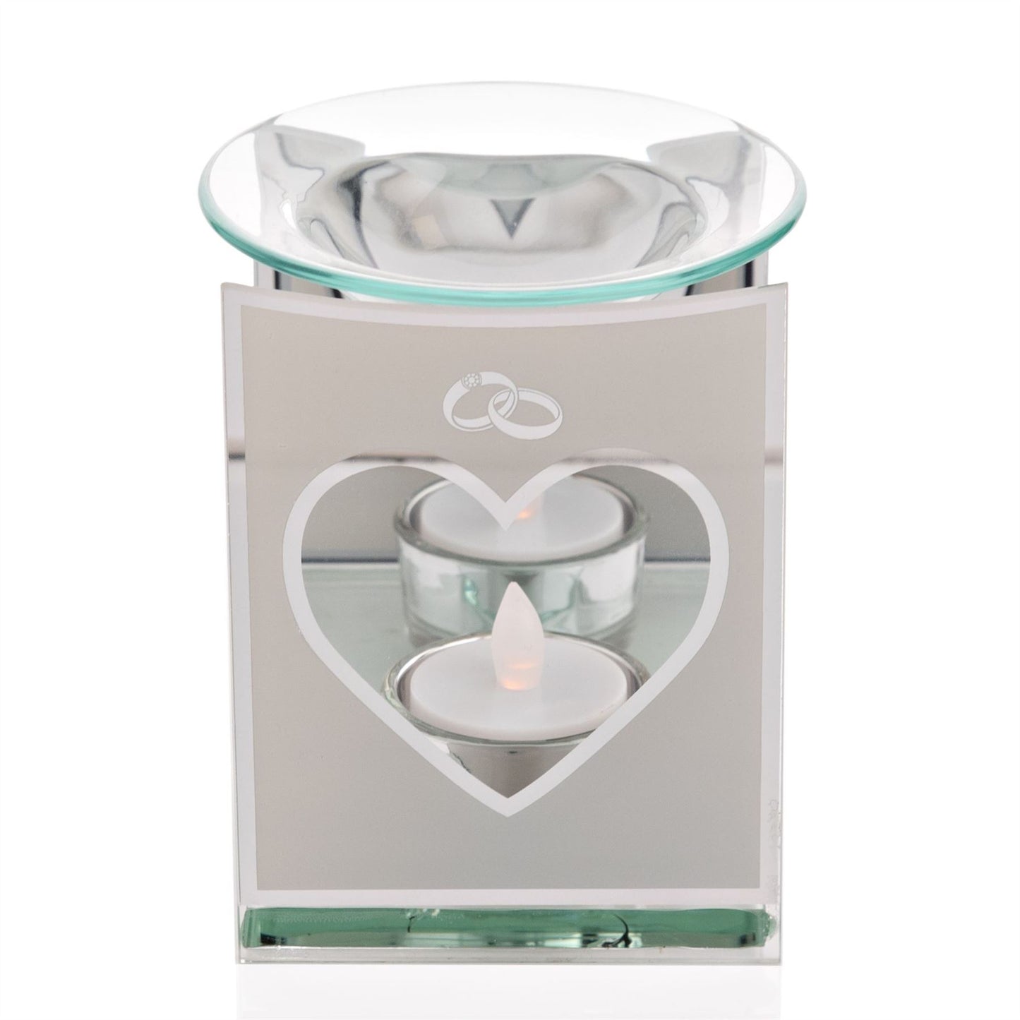 Amore Mirror Border Wax Melt / Oil Burner with Rings Icon