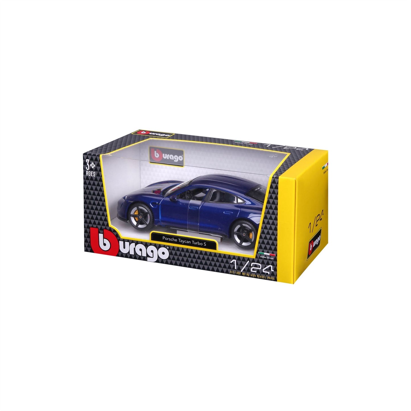 1:24 Porsche Taycan Turbo S Metallic Blue - Diecast Model car Collectables