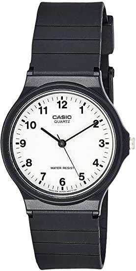 Casio Mens Basic White Dial Black Resin strap Watch MQ-24-7BLL