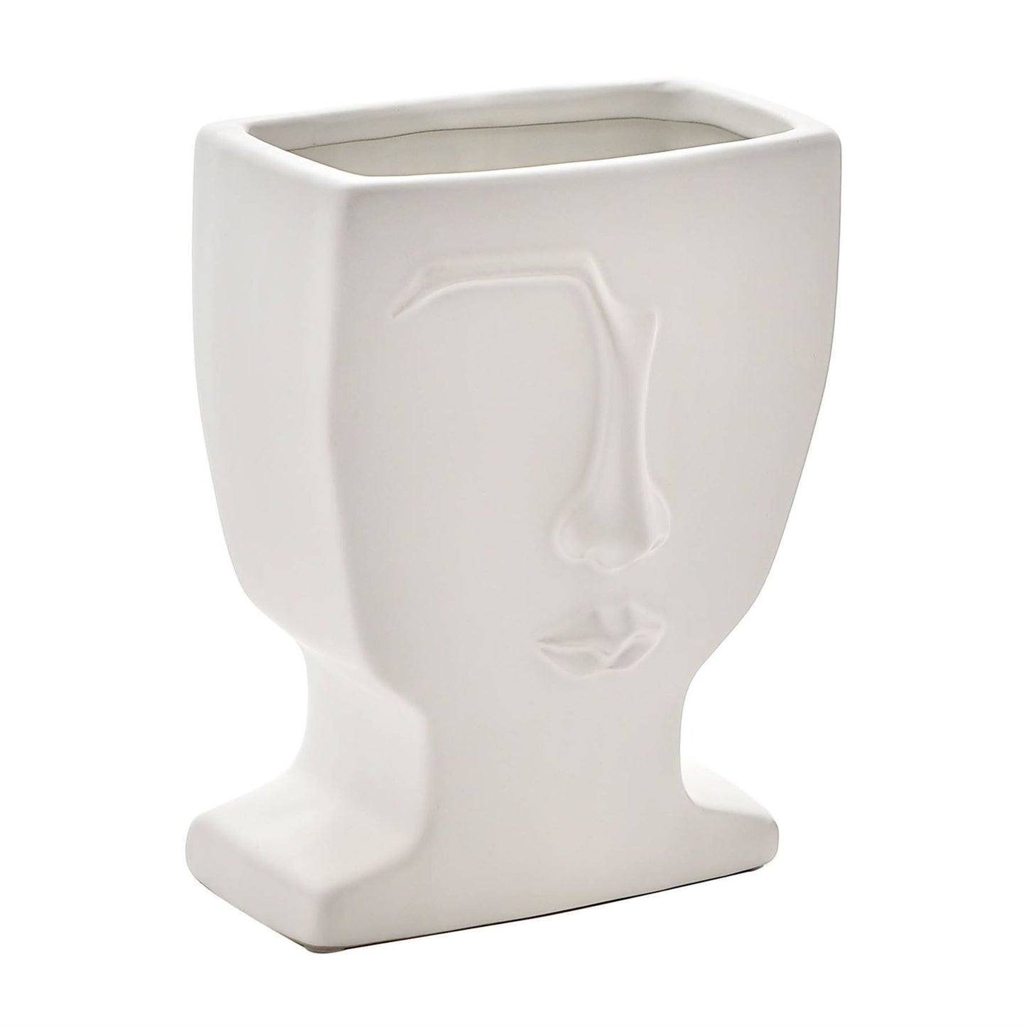 Hestia White Face Vase