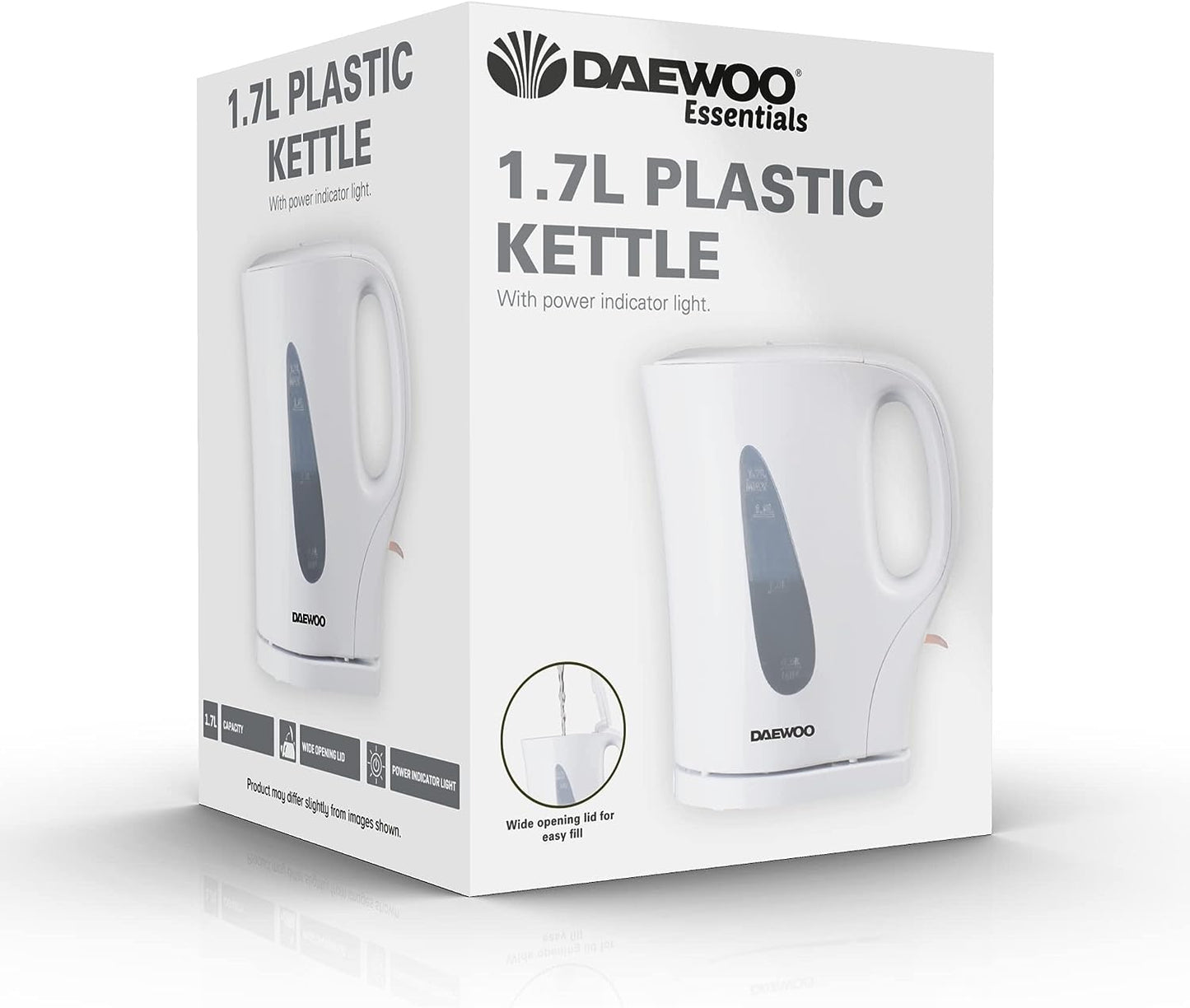 Daewoo Cordless Kettle 1.7Litre - White