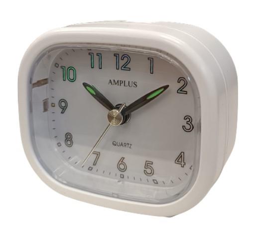 Amplus Travel White Dial Luminous Hands Alarm Clock PT182 Available Multiple Colour