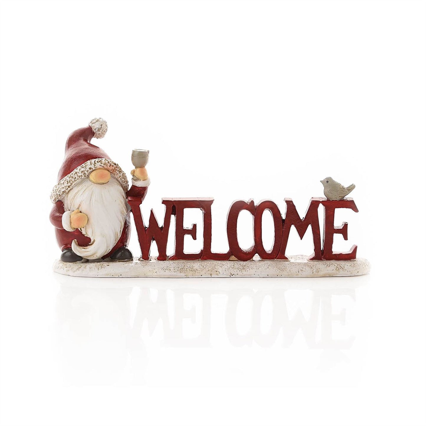 Christmas Gnome Mantel Plaque "Welcome"