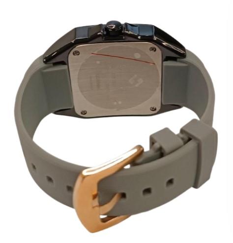 Clasico Ladies Dated Water Resistant Square Dial Rubber Strap Watch Available Multiple colour