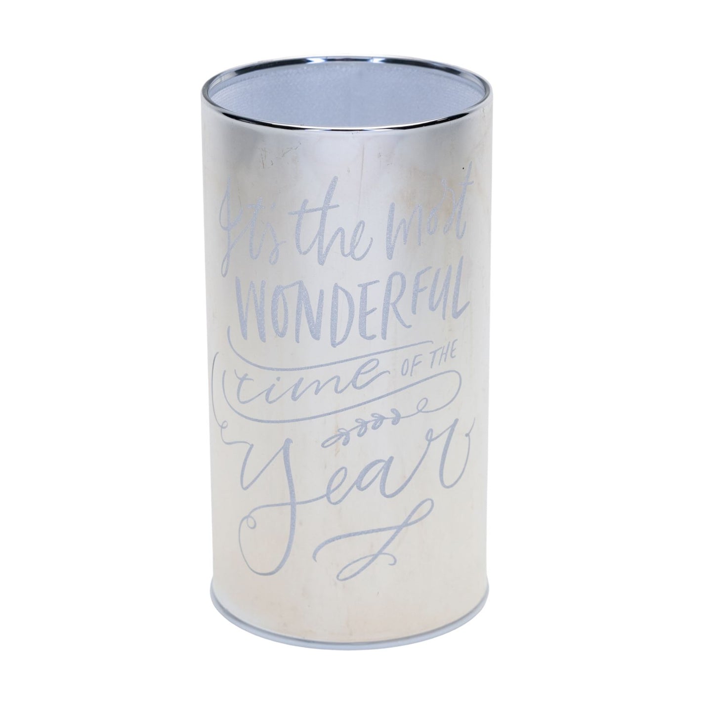LED Light Up Glass Ornament "The Most Wonderful Time"