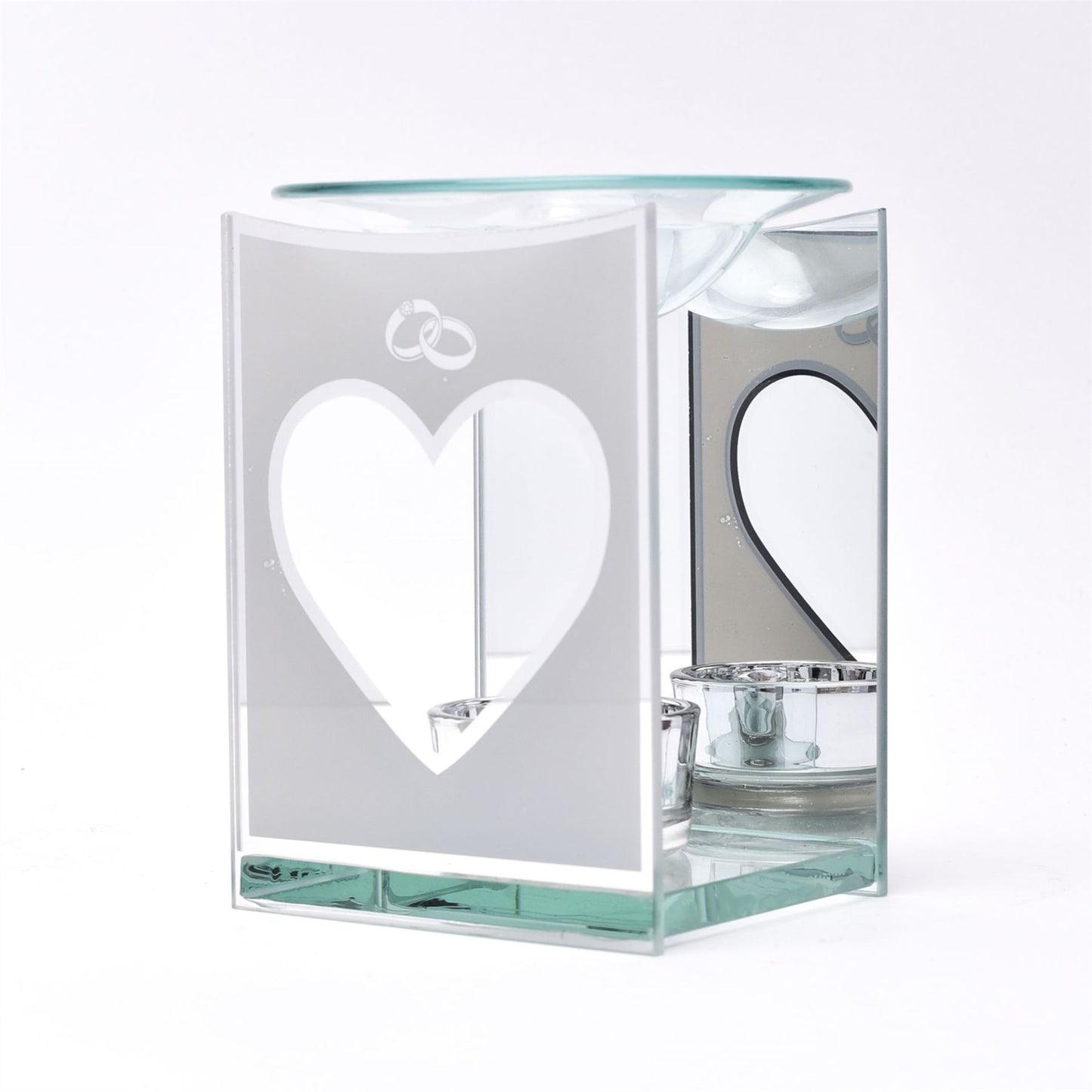 Amore Mirror Border Wax Melt / Oil Burner with Rings Icon