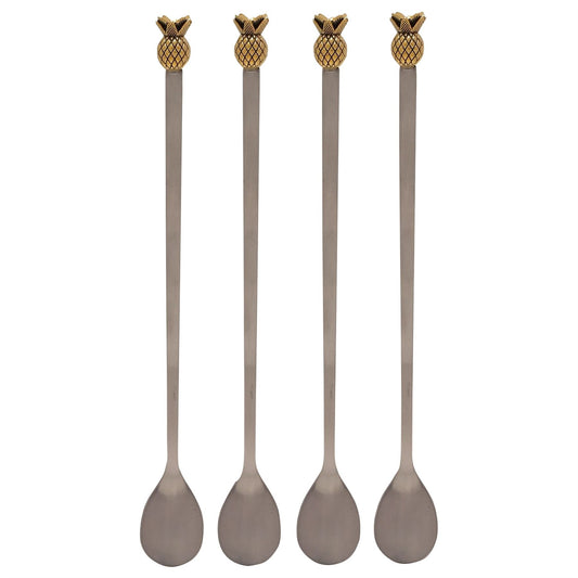 Hestia Set of 4 Long Mixing Spoons Pineapple