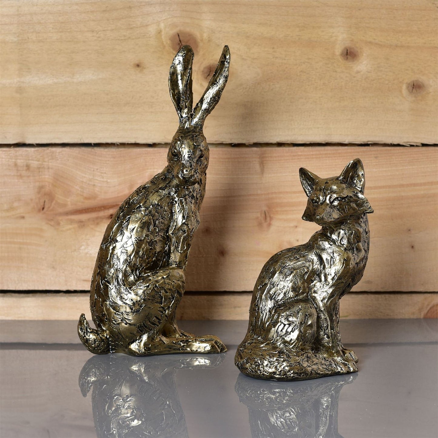 Meg Hawkins Bronze Finish Resin Fox Figurine