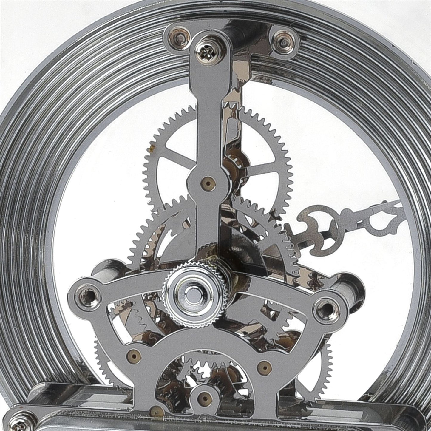 Wm. Widdop Mantel Clock with Handle Skeleton Movement W2918-19 Available Multiple Colour