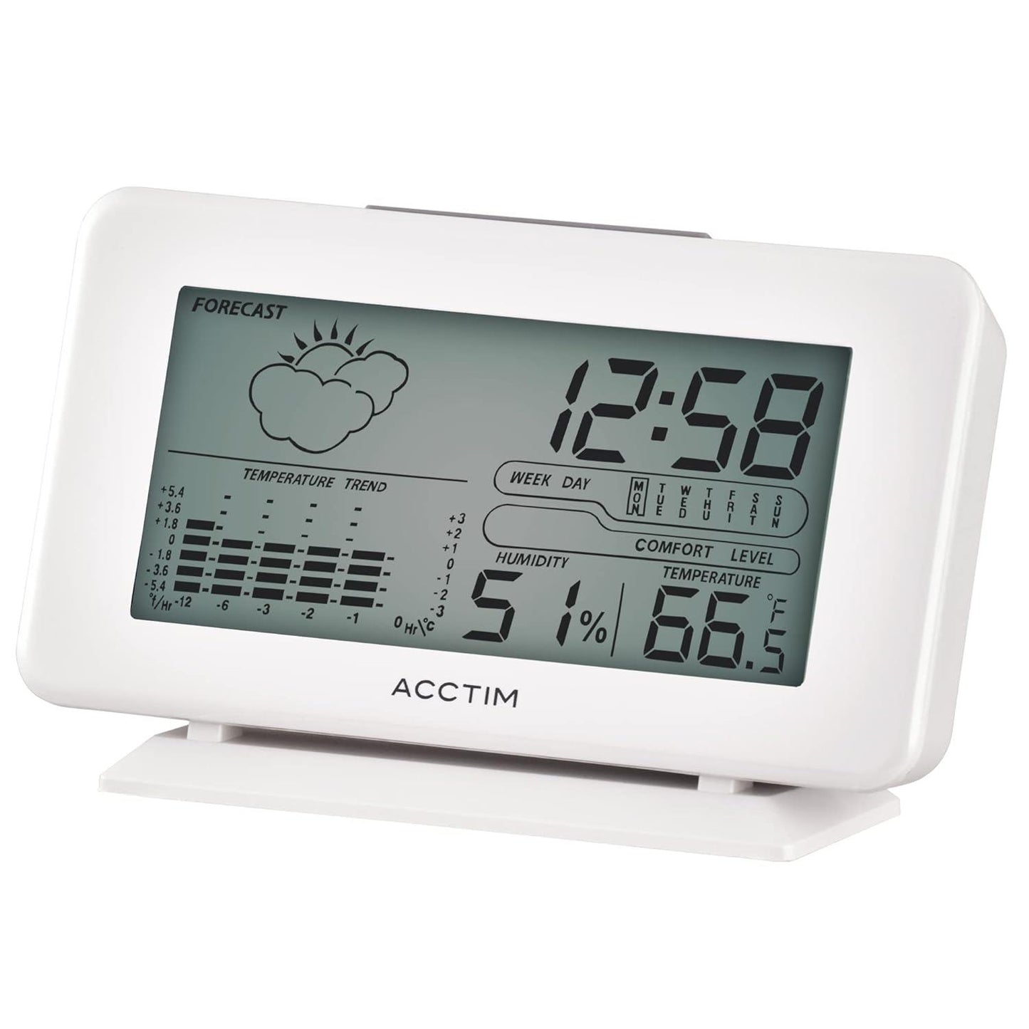 Acctim Vega Digital Weather station Alarm Clock Available Multiple Colour