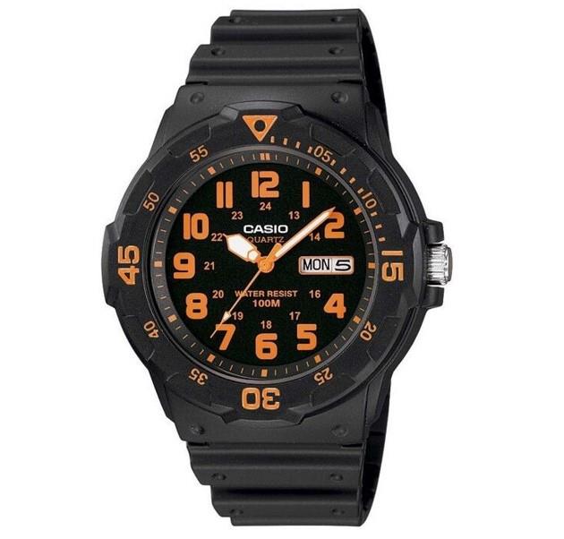 Casio Mens Day Date Rubber Strap Watch - MRW-200H Available Multiple Colour