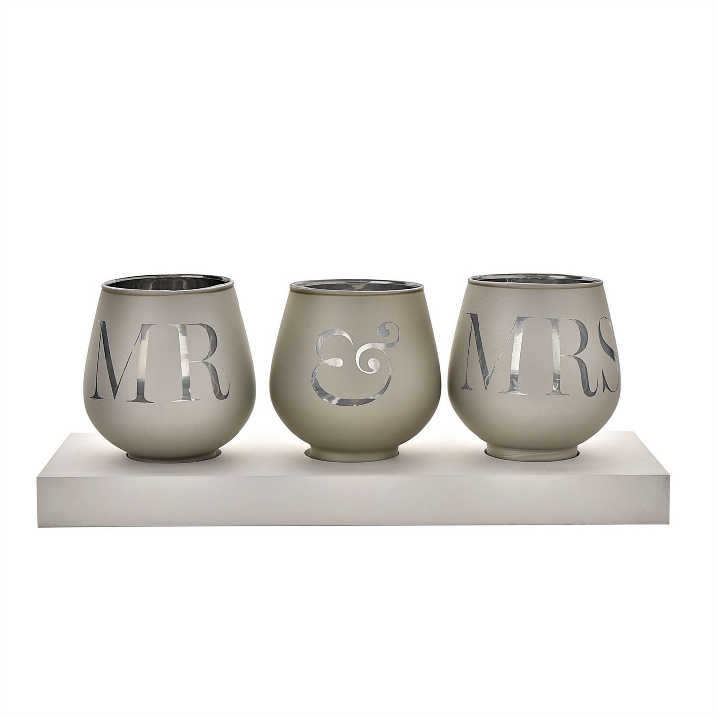 Amore Triple Tea Light Holder - Mr & Mrs