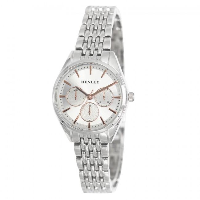 Henley Ladies Dress Sports Dial & Silver Bracelet Watch H07321 Available Multiple Colour