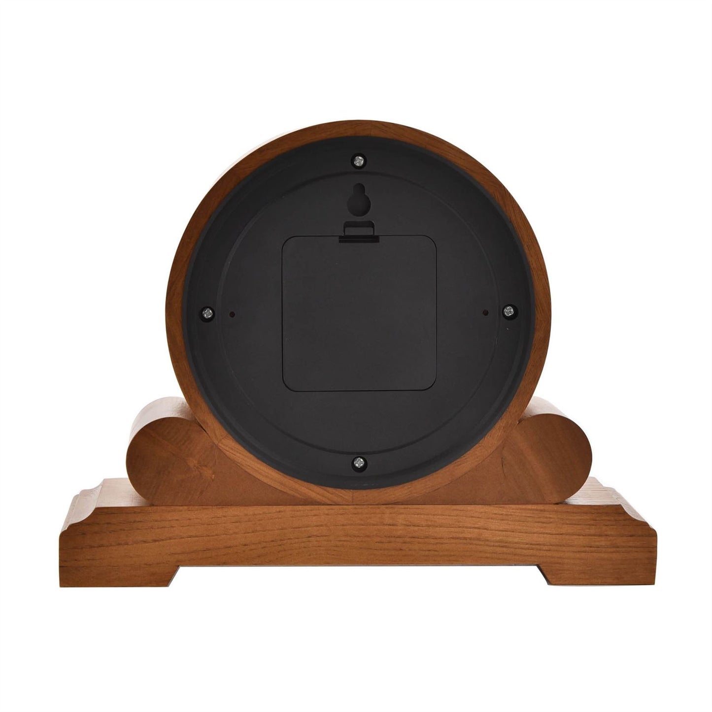 Wm. Widdop Barrel Shape Oak Finish Arabic Mantel Clock