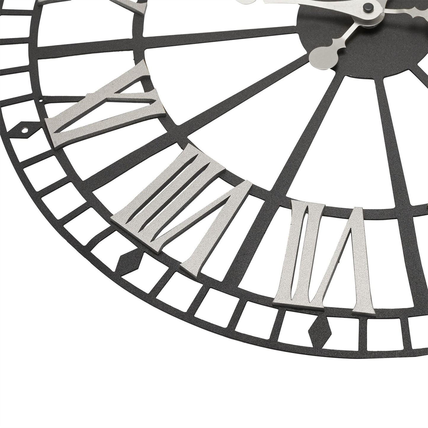 Hometime Retro Metal Skeleton Wall Clock 49cm