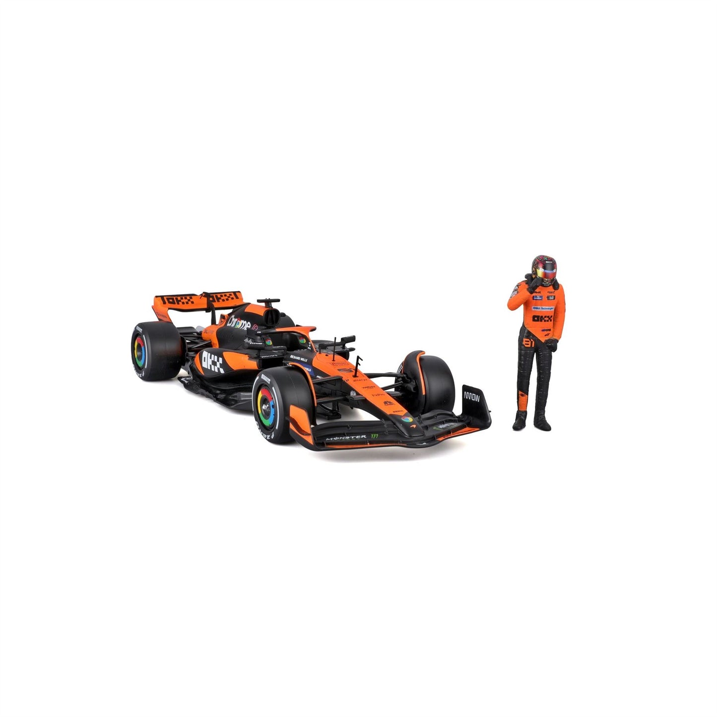 1:24 F1 Mclaren Mcl38 2024 With Driver Figure Piastri - Diecast Model car Collectables