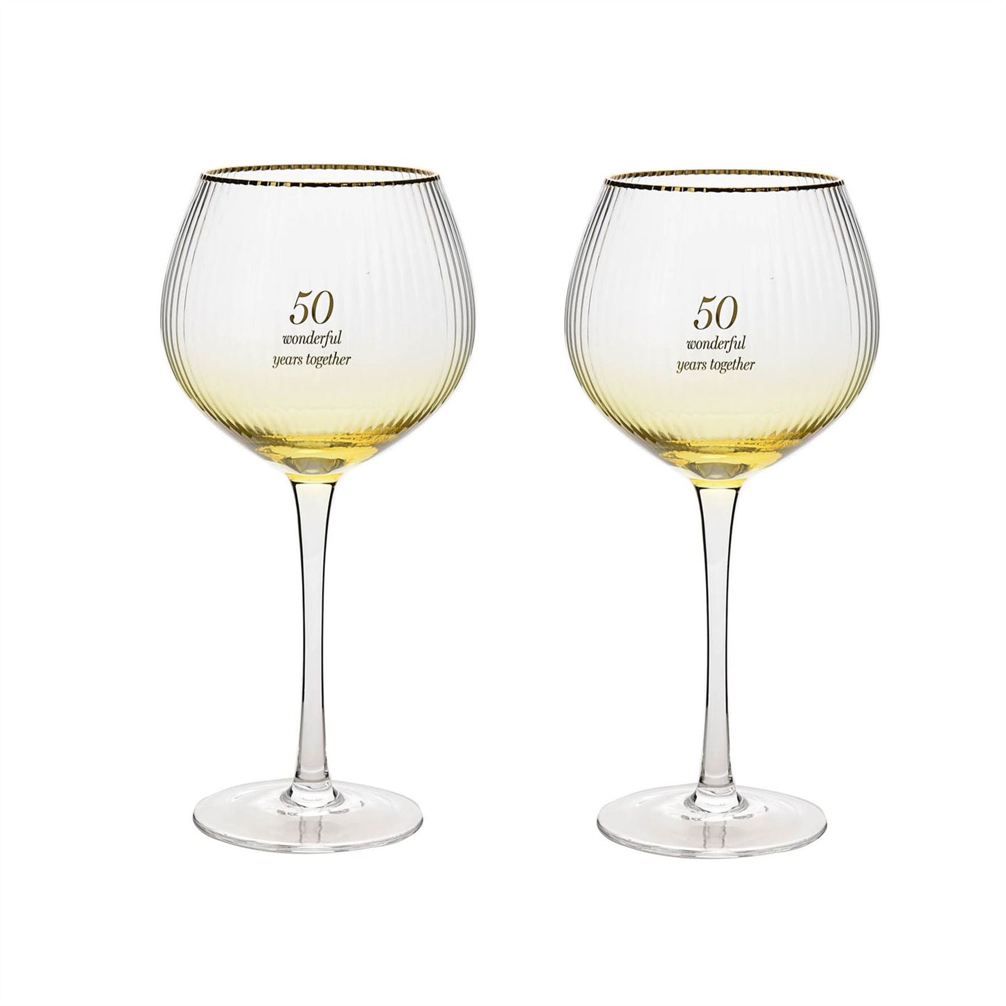 Amore Set of 2 Gin Glasses - 50th Anniversary