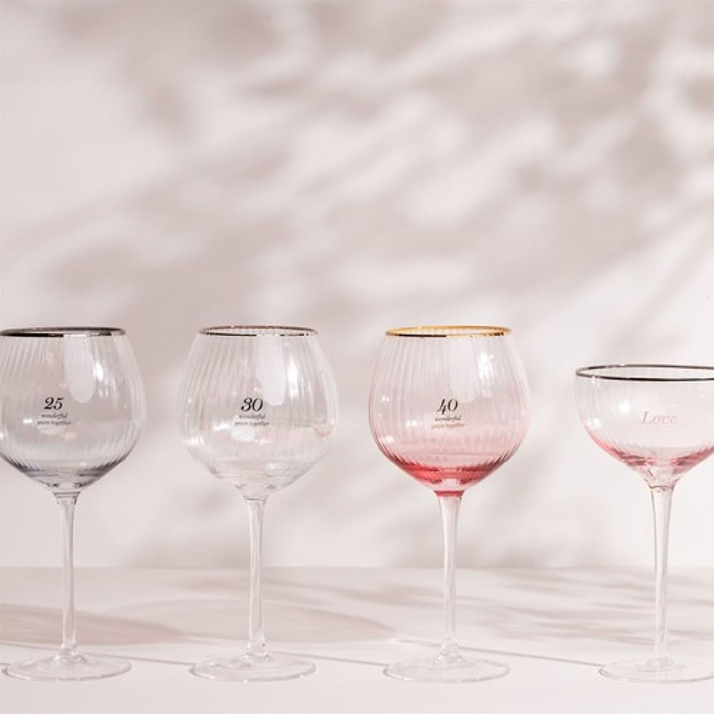 Amore Set of 2 Gin Glasses - 40th Anniversary