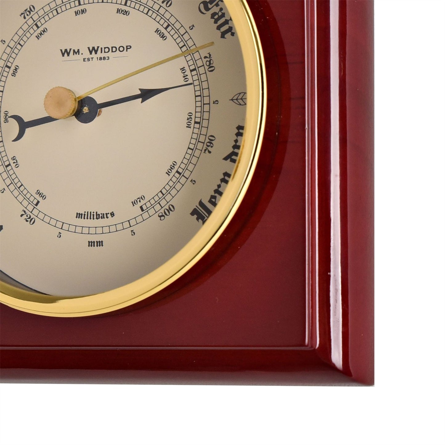 Wm.Widdop Wooden Clock & Barometer - Roman Numerals