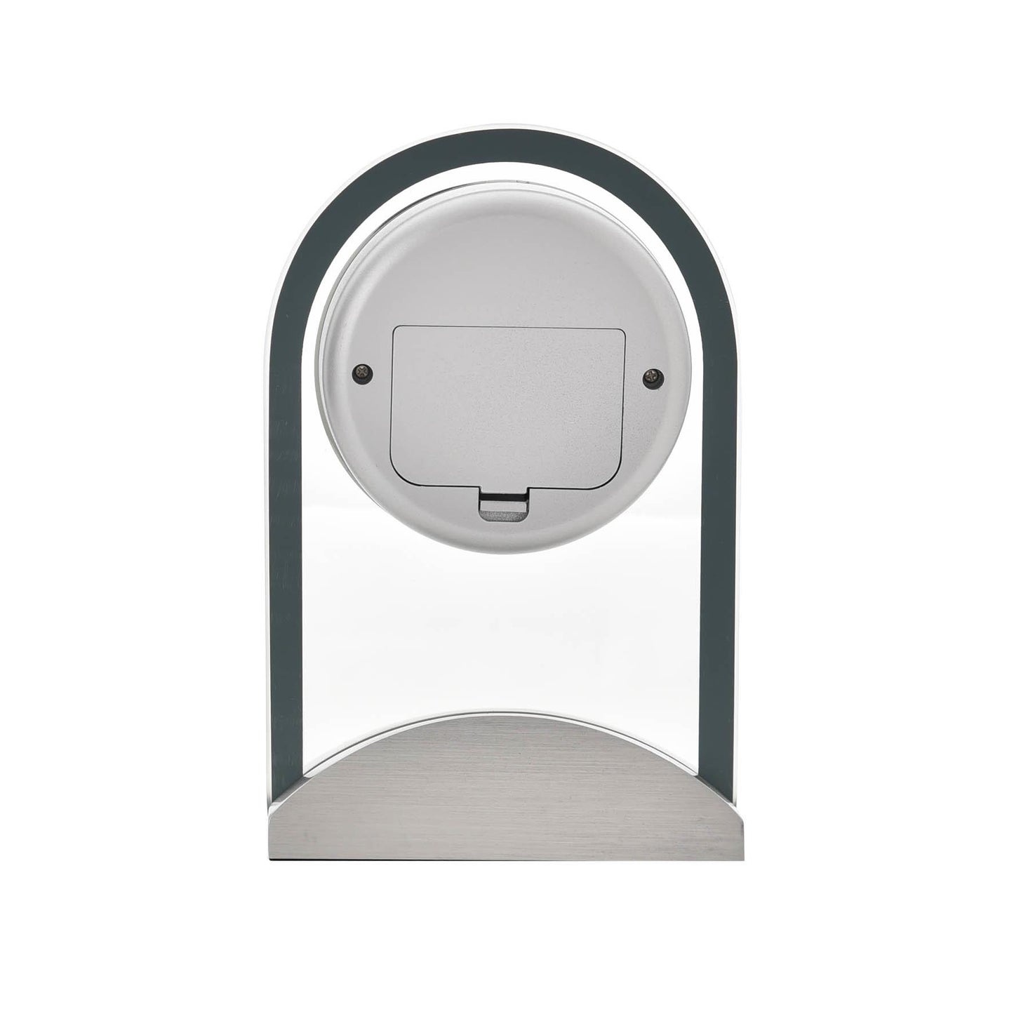 Wm.Widdop Glass Panel Aluminium Base Mantel Clock W2911-12 Available Multiple Colour