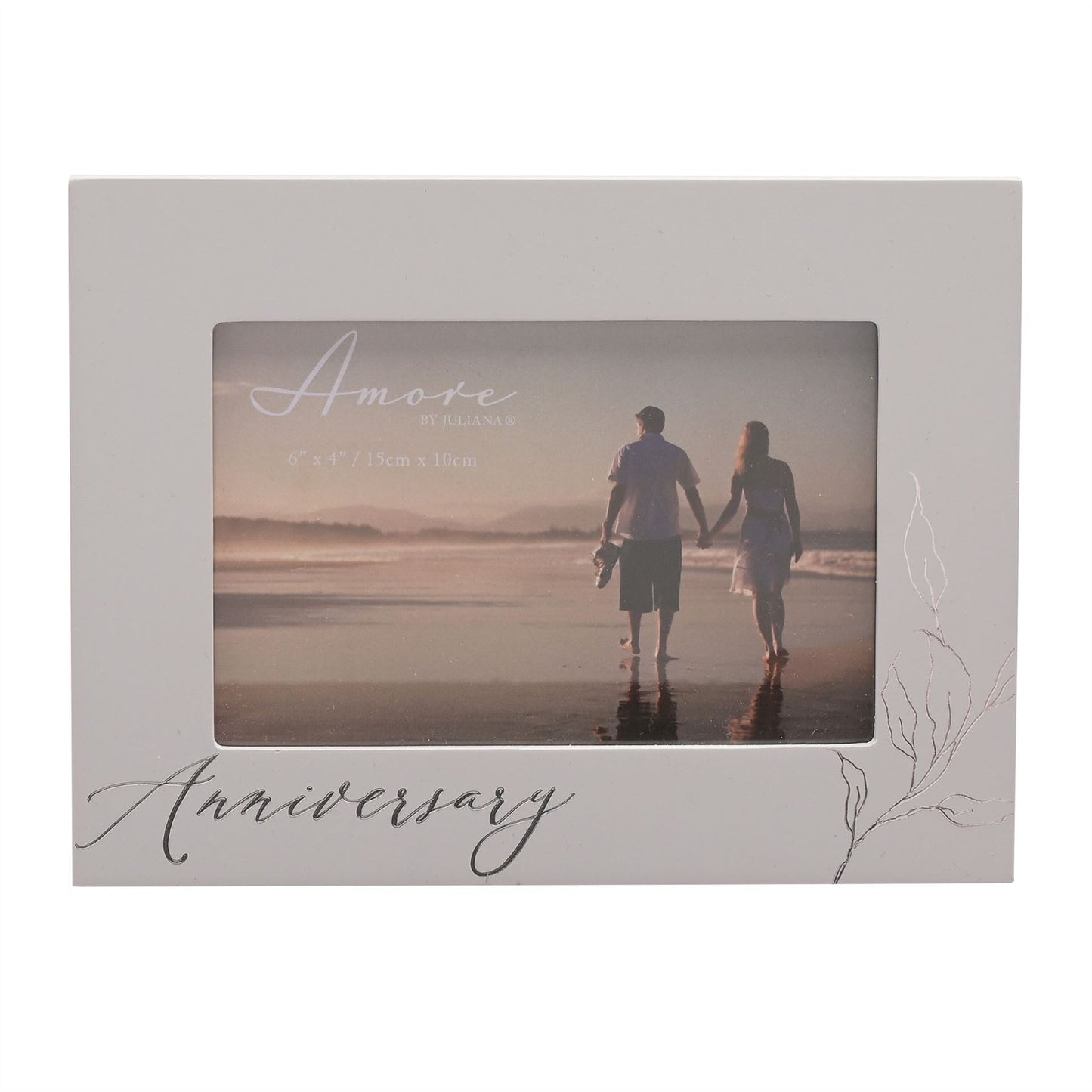 Amore Grey Photo Frame Anniversary 6" x 4" (MINIMUM ORDER QUANTITY 2)