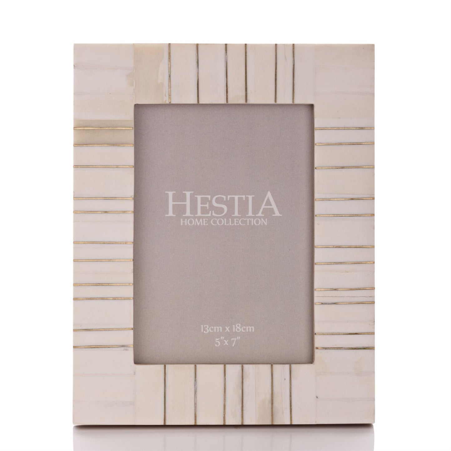 Hestia Bone Design Brass Inlay Photo Frame 5" x 7"