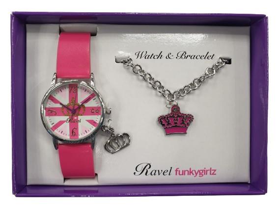 Ravel Funkygirlz fashion watch & Bracelet R33 Available Multiple Colour