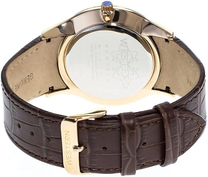 Western Moments Mens Ajax Multifunctional Brown Dial Brown Leather Strap Watch - CLEARANCE NEEDS RE-BATTERY