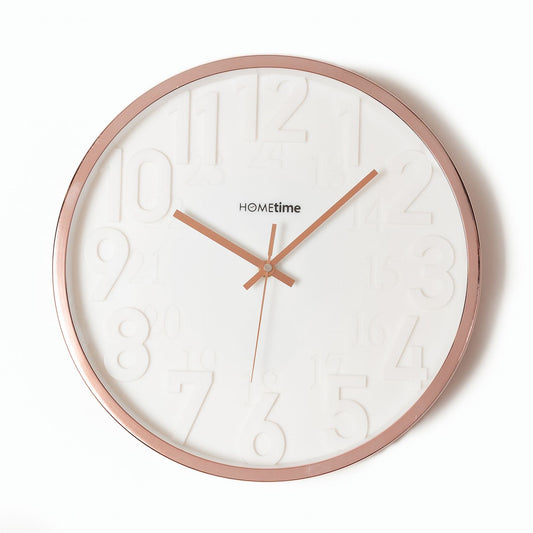 Hometime Round 3D Numbers Wall Clock Rose Gold 35cm