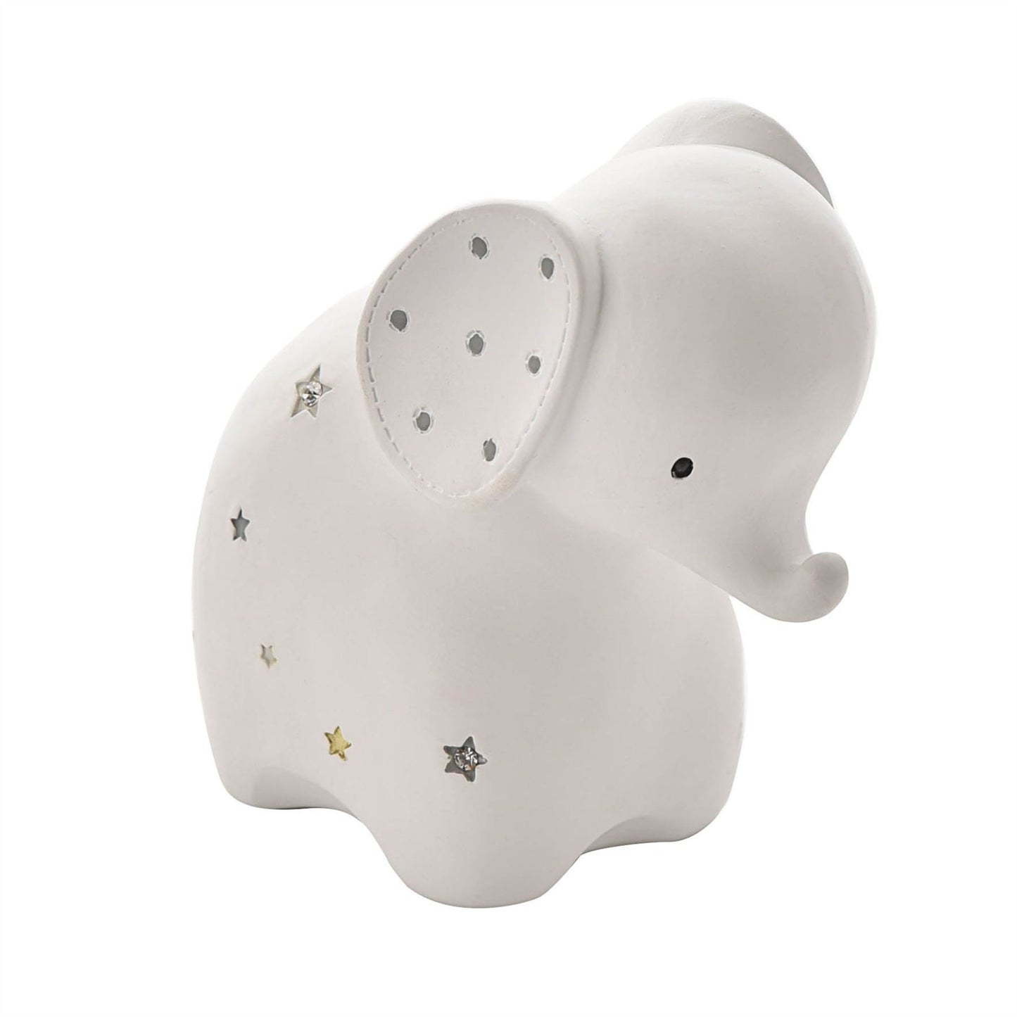 Bambino White Resin Money Box - Elephant