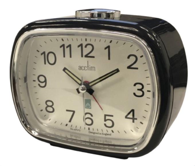Acctim Camille Analogue Quartz Luminous Hands Chrome Bezel Alarm Clock Available Multiple Color