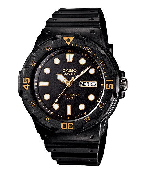 Casio Mens Day Date Rubber Strap Watch - MRW-200H Available Multiple Colour