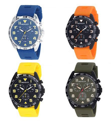 Henley Mens Multi Eye Sports Large Rubber Strap Watch H02215 Available Multiple Colour