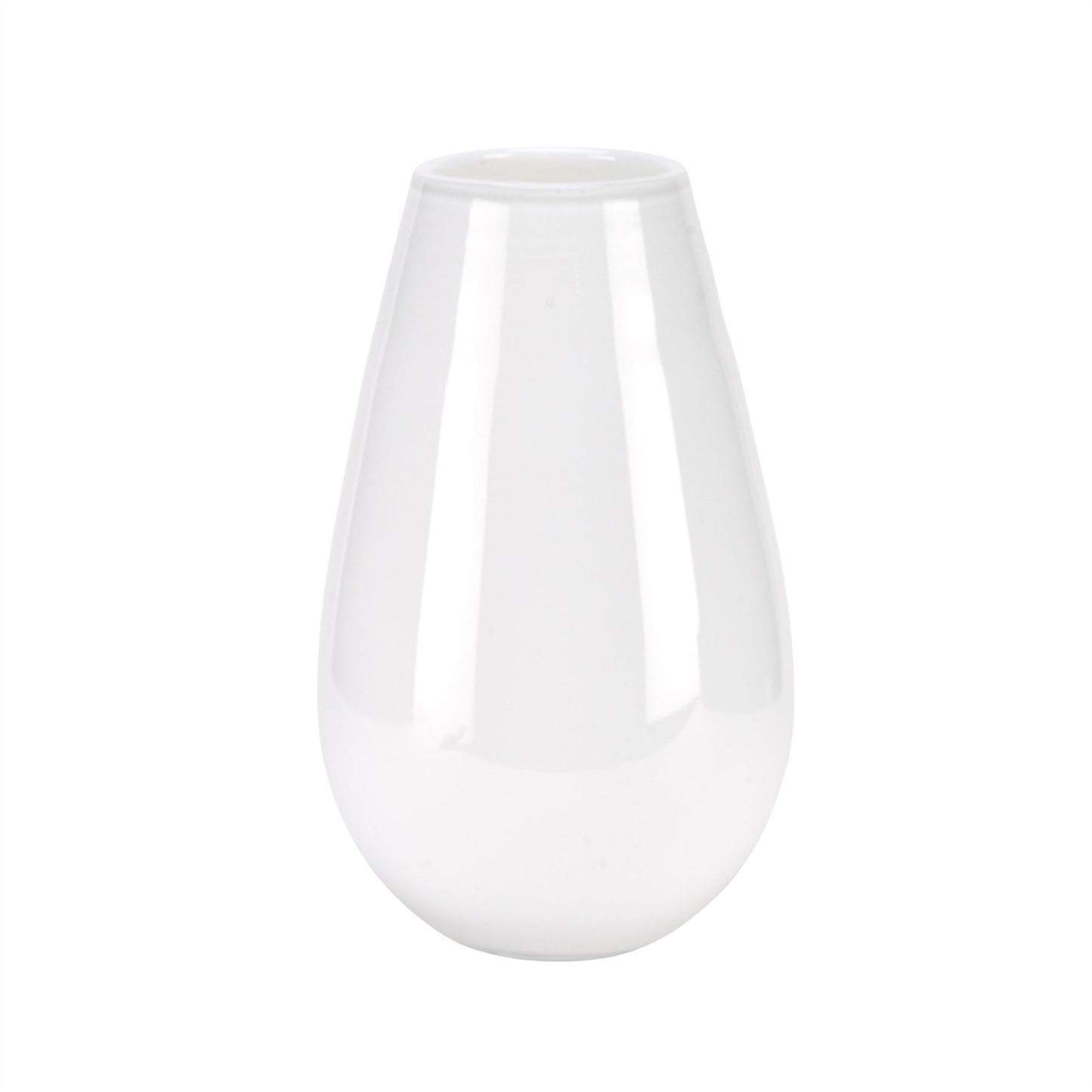 Hestia White Opaque Rounded Vase 20cm