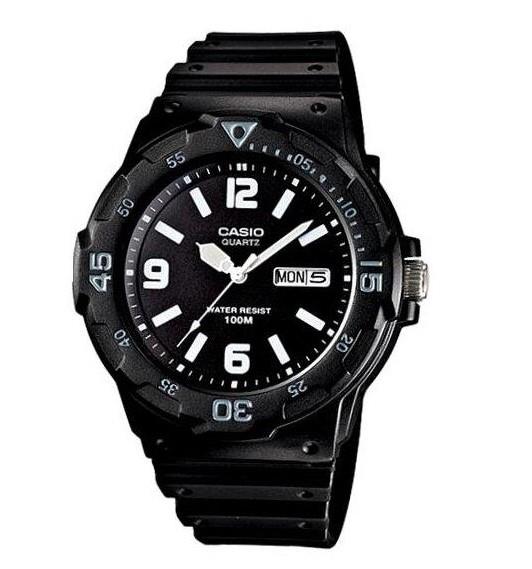 Casio Mens Day Date Rubber Strap Watch - MRW-200H Available Multiple Colour