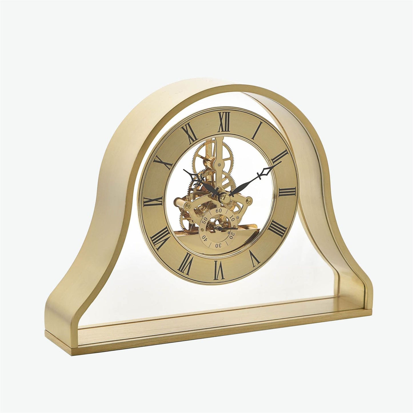 Wm.Widdop Napoleon Mantel Clock Gold Skeleton Movement W2854 Available Multiple Colour