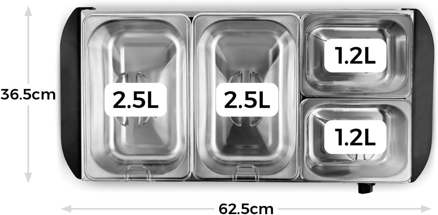 Tower 2 X 2.6L + 2 X1.2L Buffet Server