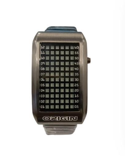 Binary Mens Digital LED Time & Date Button Adjustable Stainless Steel Strap Watch 918 - CLEARANCE NEEDS RE-BATTERY